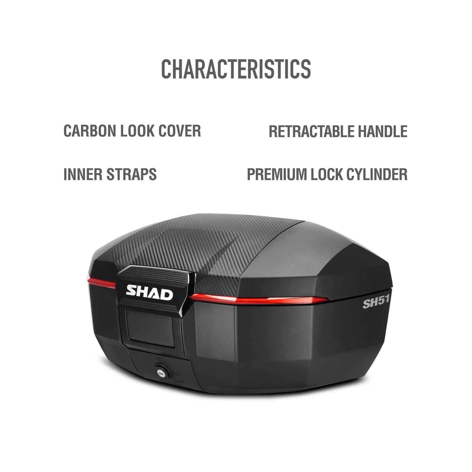 TOP CASE SH51 CARBONO - Imagen 5